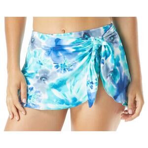 Coco Reef Contours Halo Sarong Swim Skirt - Sorrento Coastal Floral L NWOT